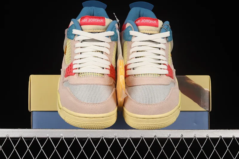 All categories Air Jordan Jordan series basketball shoes Air Jordan 4 foreign trade version Union La x Air Jordan 4 Retro AJ4 Joe 4 Union Pink Blue Knight DC9533-800